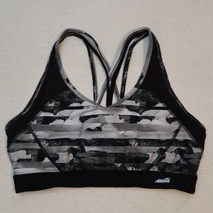 3/$25 Avia bra Black and white strong support sports bra